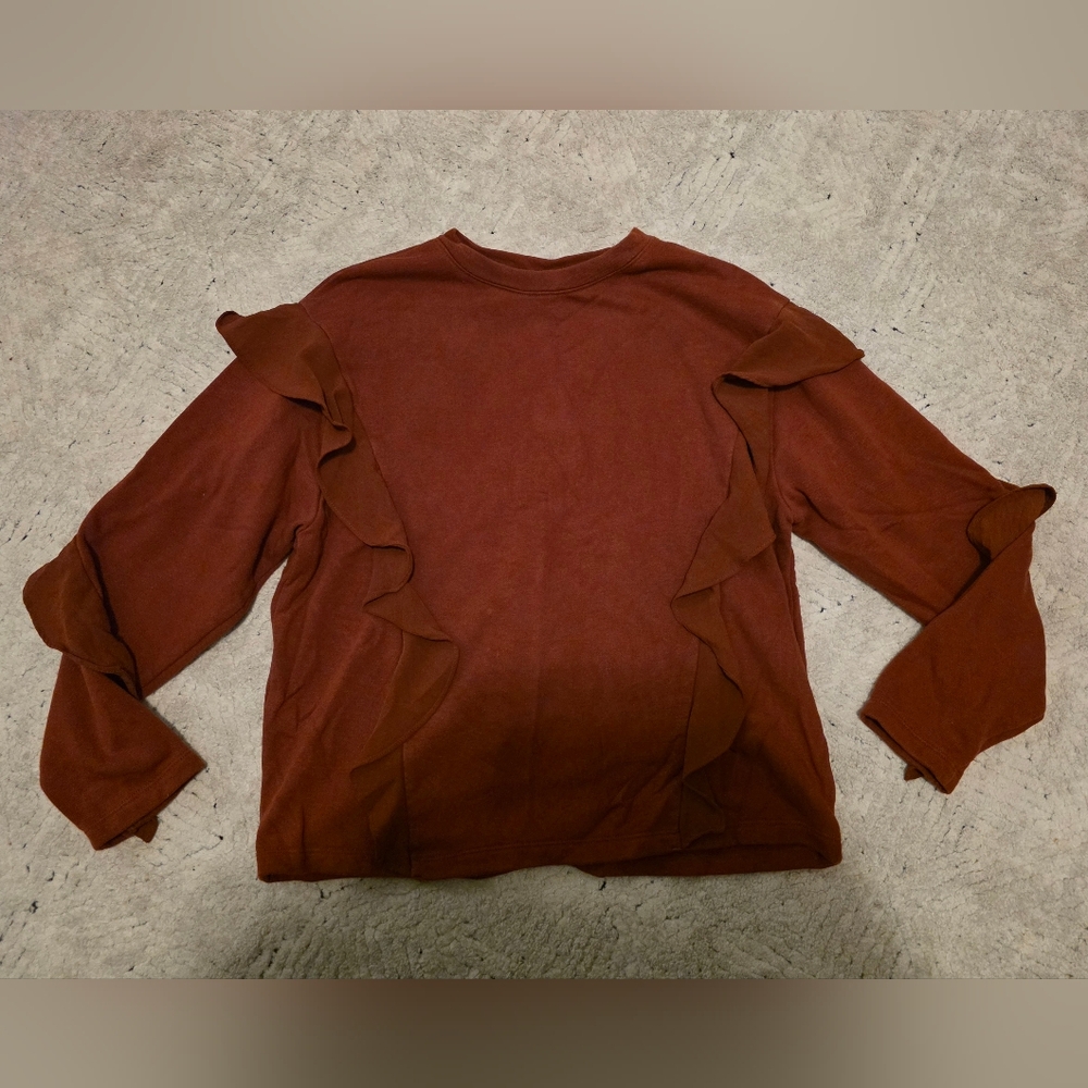 Women's medium A New Day ruffle sweatshirt shirt